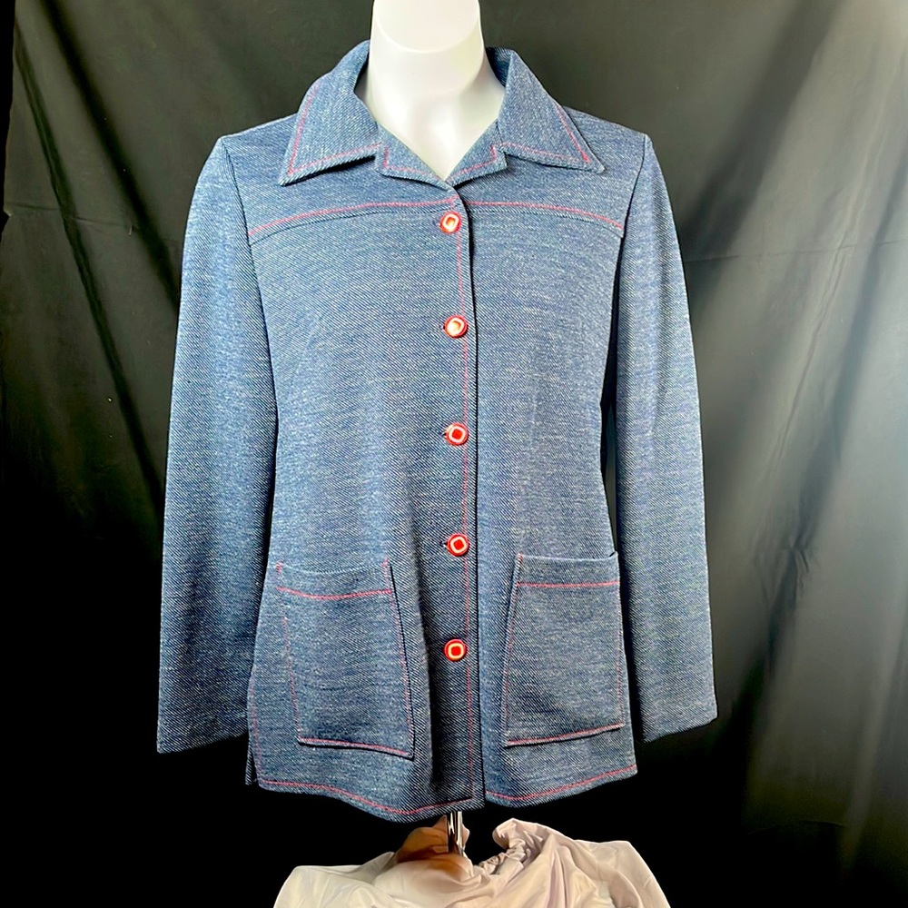 Blue woman’s D.I.Y. Blouse/ jacket size Large